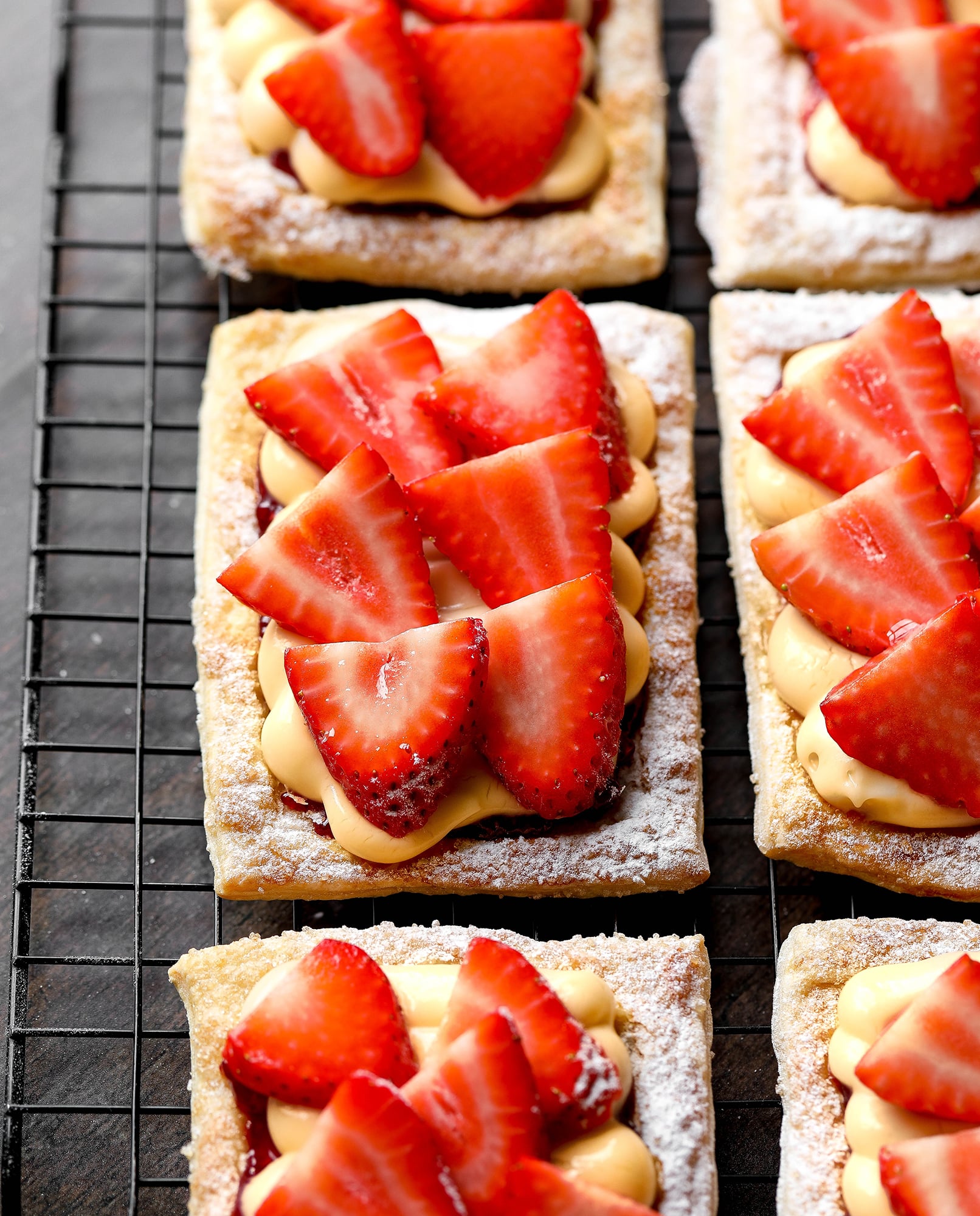 Vegan Strawberry Custard Tarts