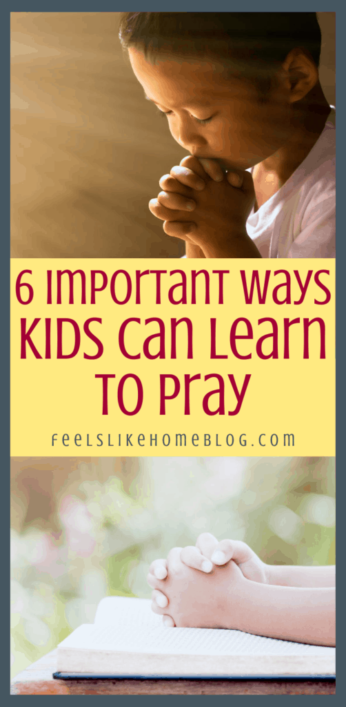 a boy learning to pray
