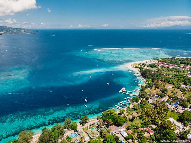 Gili islands coastal view