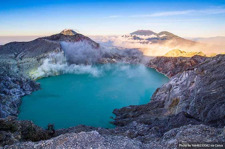 Kawah Ijen volcano and lake