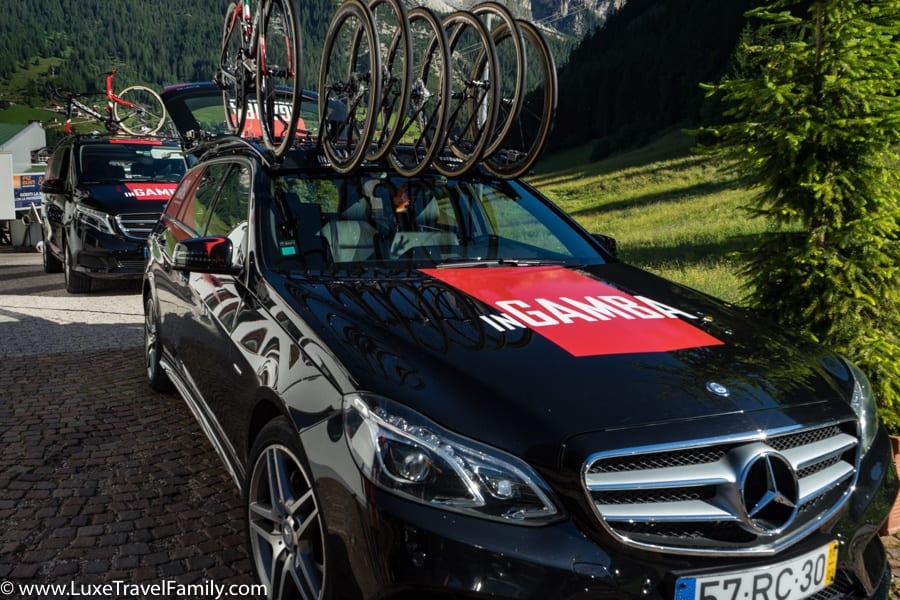 InGamba on-ride support best place for road cycling in the Dolomites