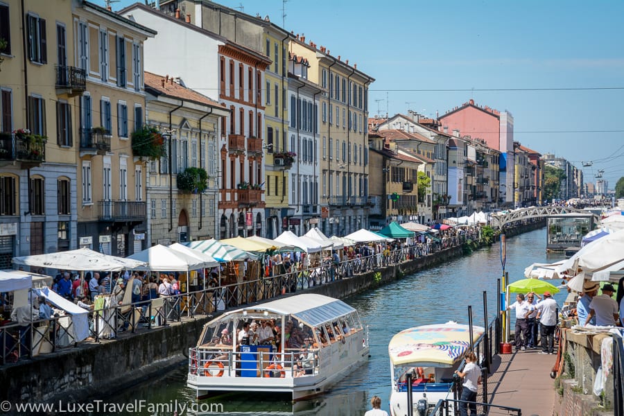 Boats along Navigloi Grande