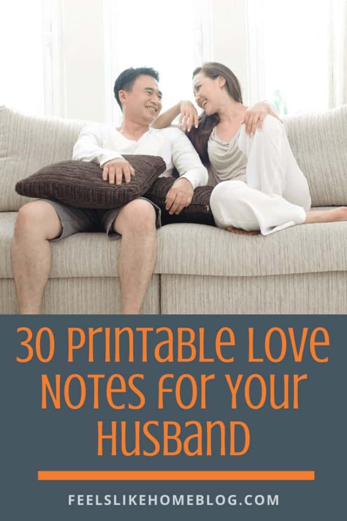 Love Note Challenge with 30 Printable Love Notes for Your Husband