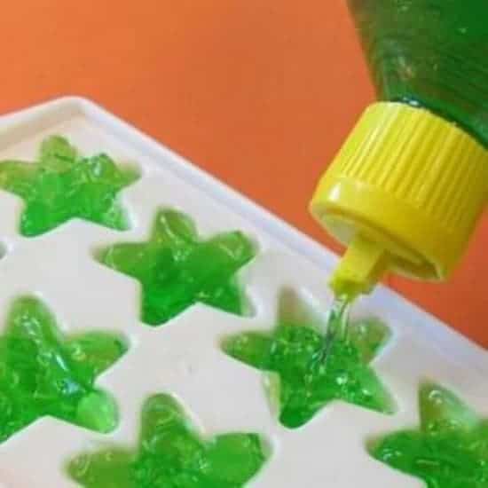 Aloe lotion in an ice cube tray