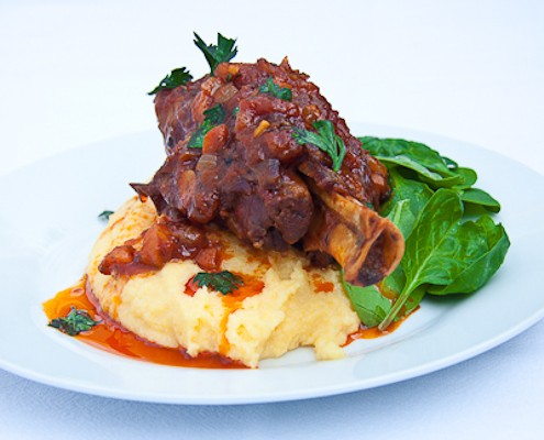 Tomato-Braised Lamb Shanks