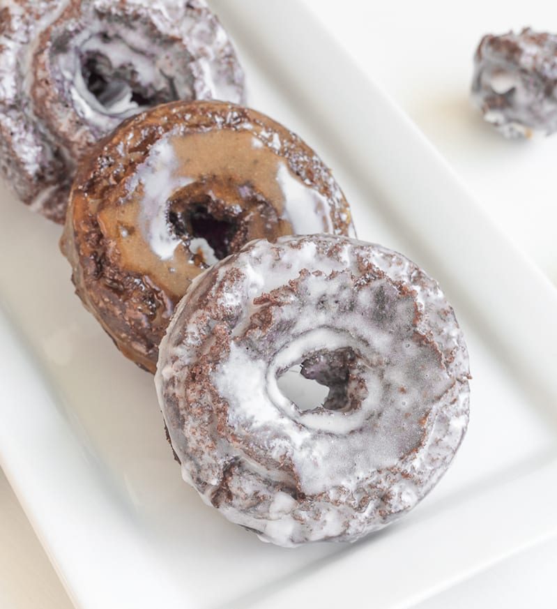 Glazed Chocolate Cake Donuts