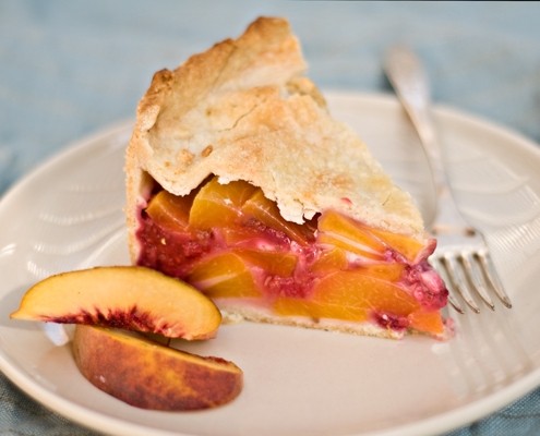 Deep Dish Raspberry Peach Pie